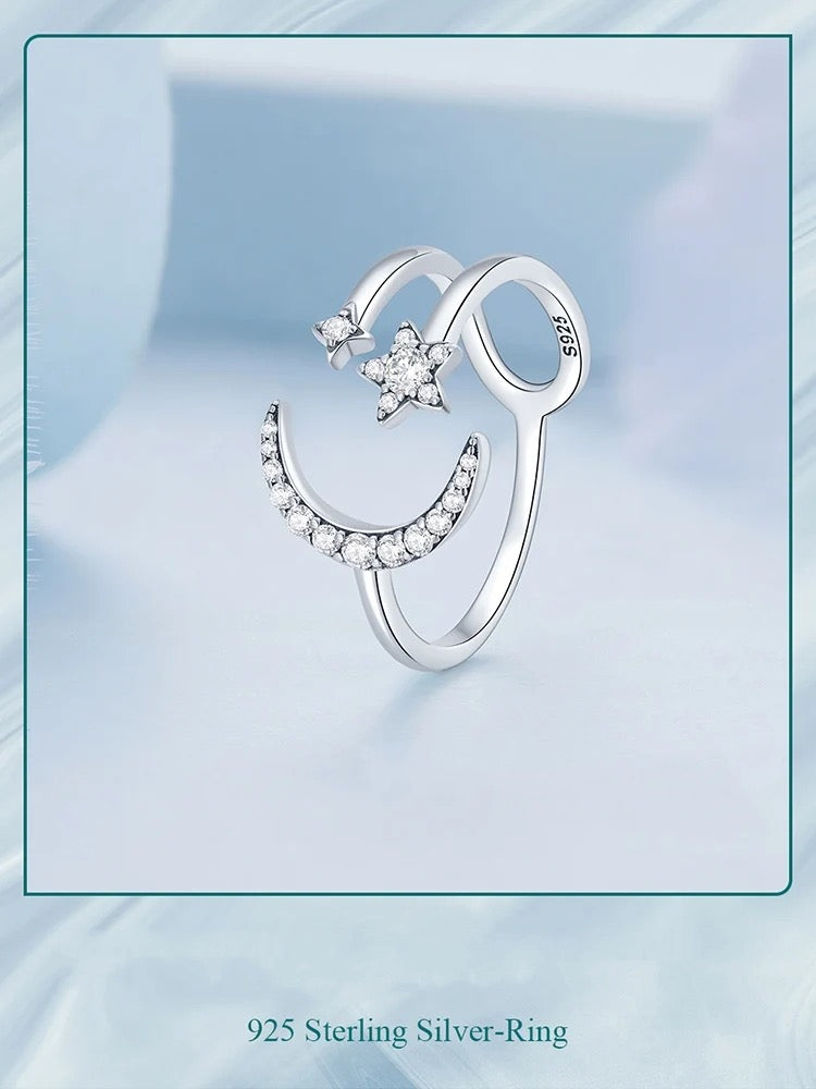 SHE JOY Star & Moon Ring
