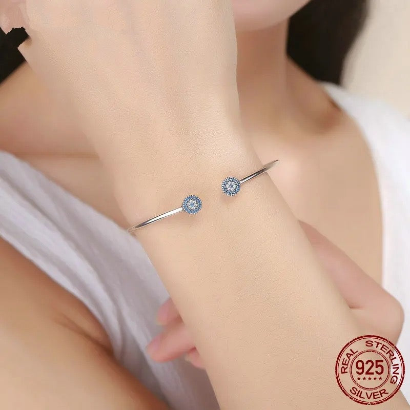 SHE JOY Blue Zircon Lucky Eyes Bracelet