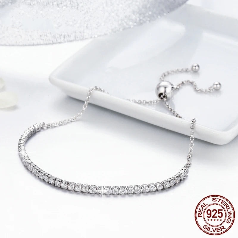 SHE JOY 14K Gold Plated Classic Tennis Bracelet