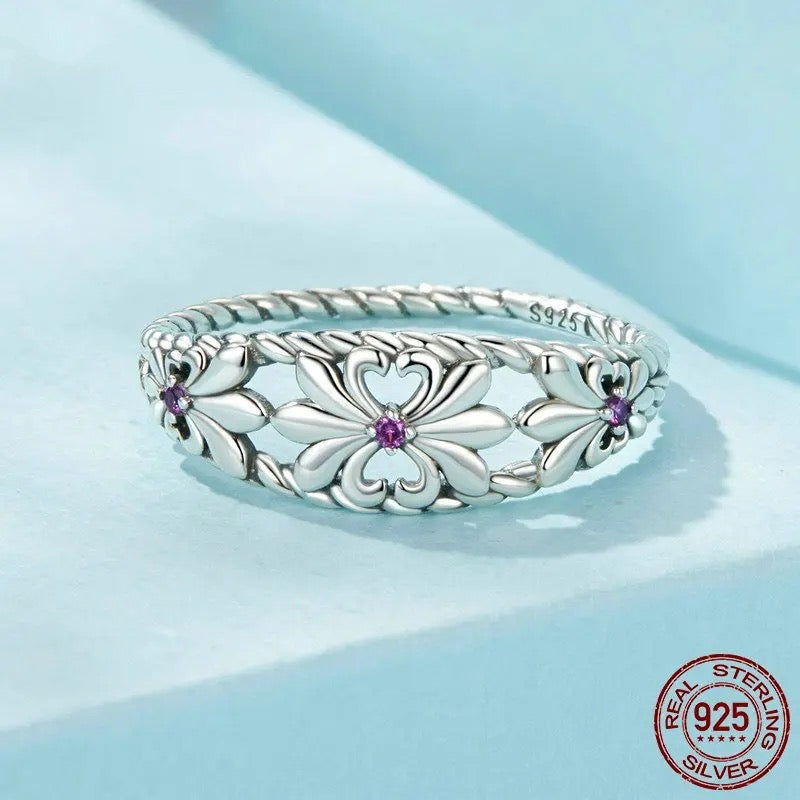 SHE JOY Retro Iris Ring & Earrings