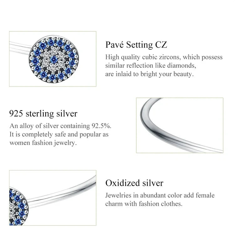 SHE JOY Blue Zircon Lucky Eyes Bracelet