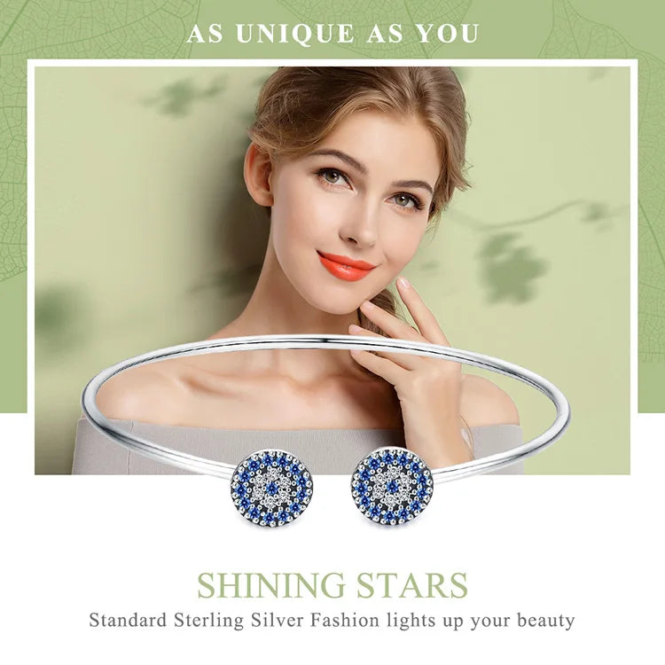 SHE JOY Blue Zircon Lucky Eyes Bracelet