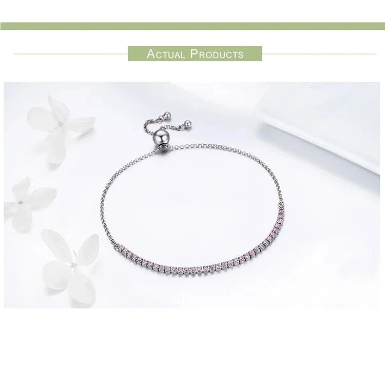 SHE JOY 14K Gold Plated Classic Tennis Bracelet