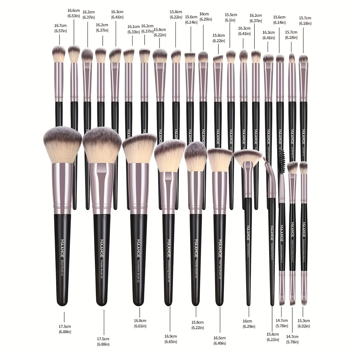 SHE JOY 30pcs Professional Makeup Brush Set Foundation