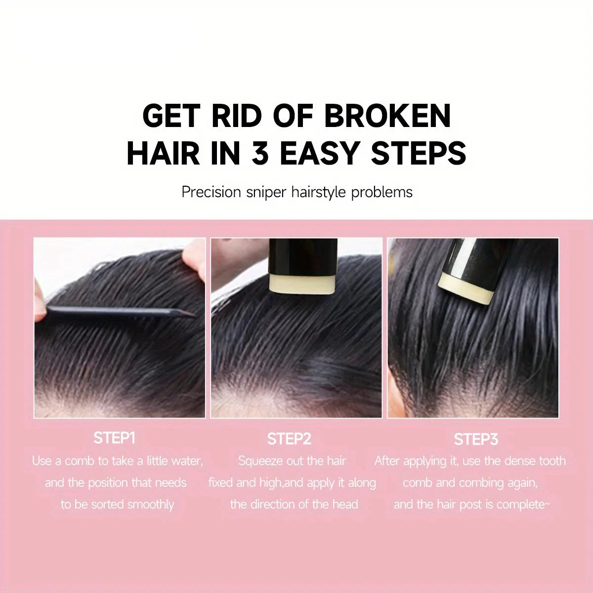 1pcs Hair Wax Stick For Fly Aways And Frizz Hair, Fruit Flavour
