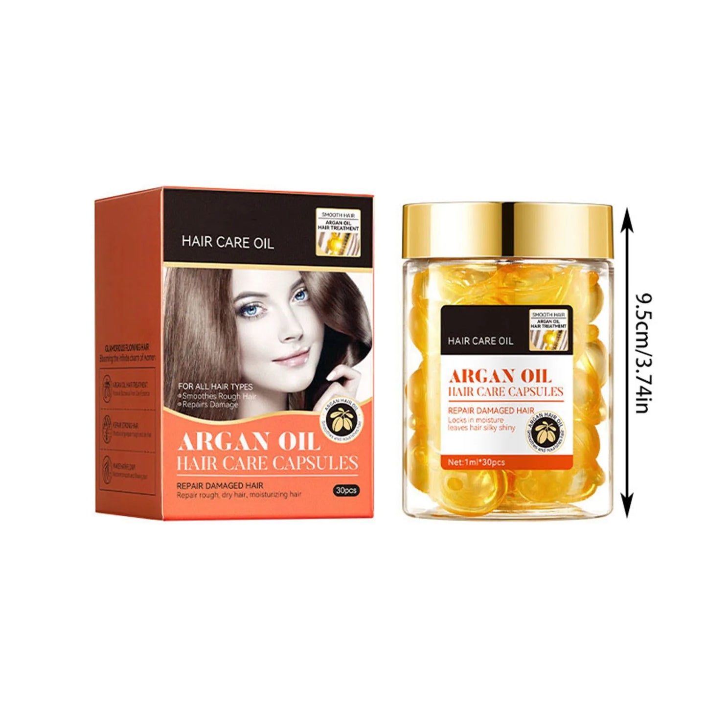 Argan Oil Hair Care Capsules 30 Capsules 30ml Repaired Hair