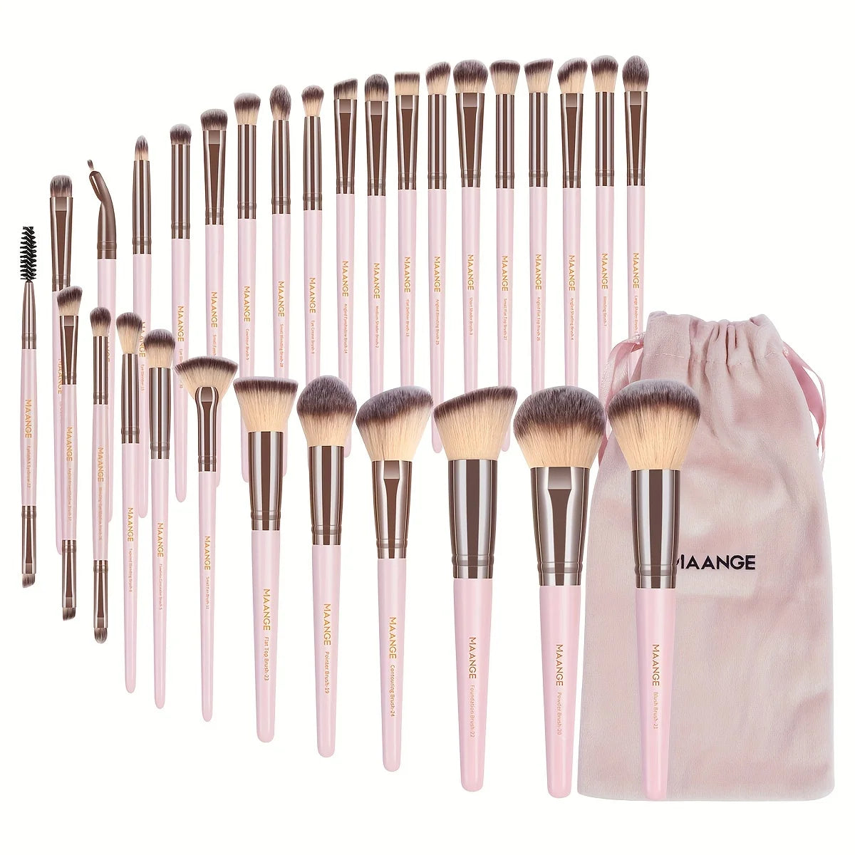 SHE JOY 30pcs Professional Makeup Brush Set Foundation