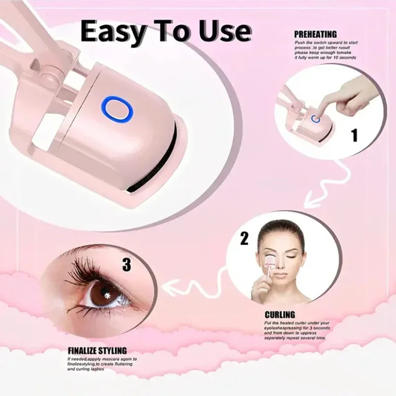 SHE JOY Electric Eyelash Curler USB Charging Model Fast Heating