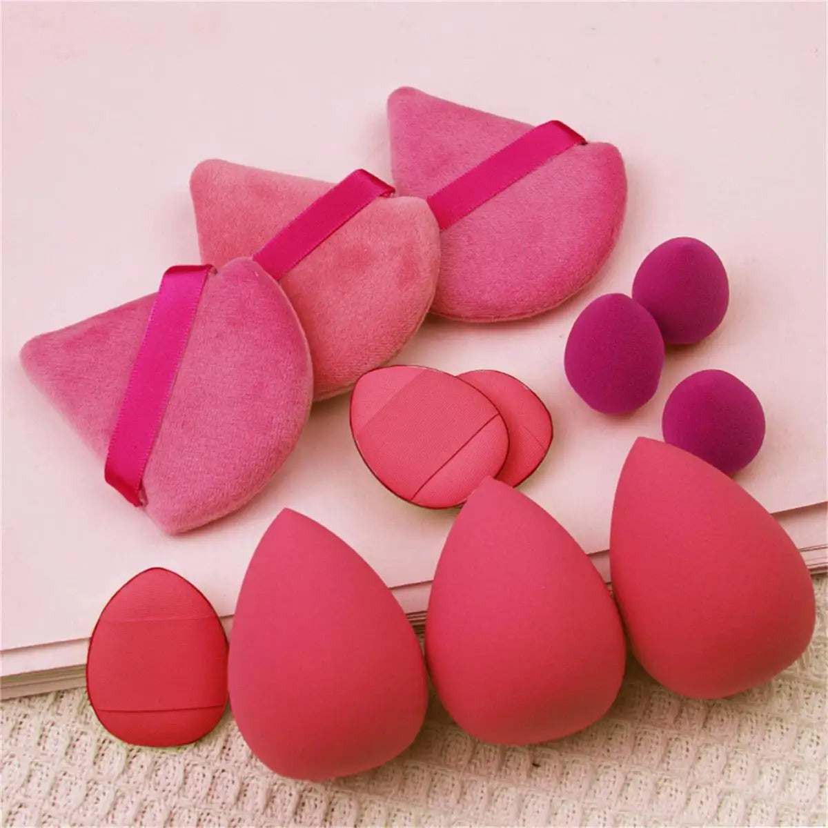 12Pcs Triangle Puff Giant Soft Eye/Base Makeup Egg