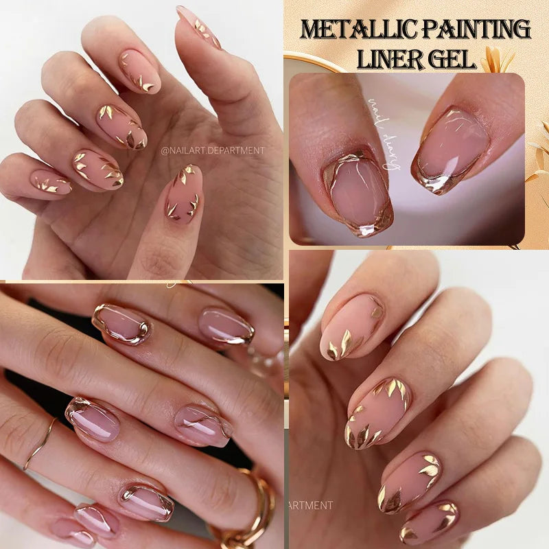 Metallic Liner Gel Nail Gold & Sliver