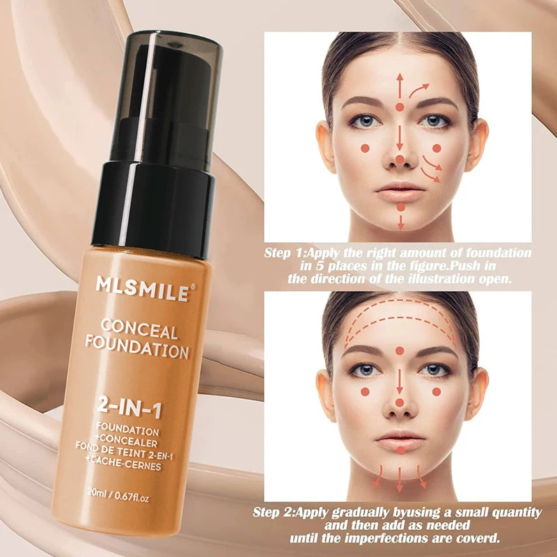 Sexy Foundation Cream Oil-Control Waterproof Lasting Concealer Liquid