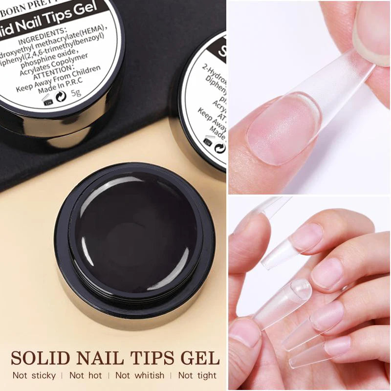 Solid Nail Tips Gel 5g UV LED Function Gel