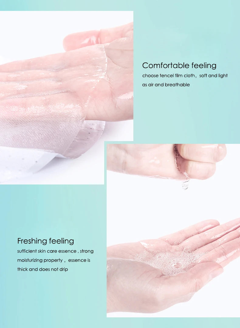 20pcs Hyaluronic Acid Collagen Face Mask skincare Moisturizing