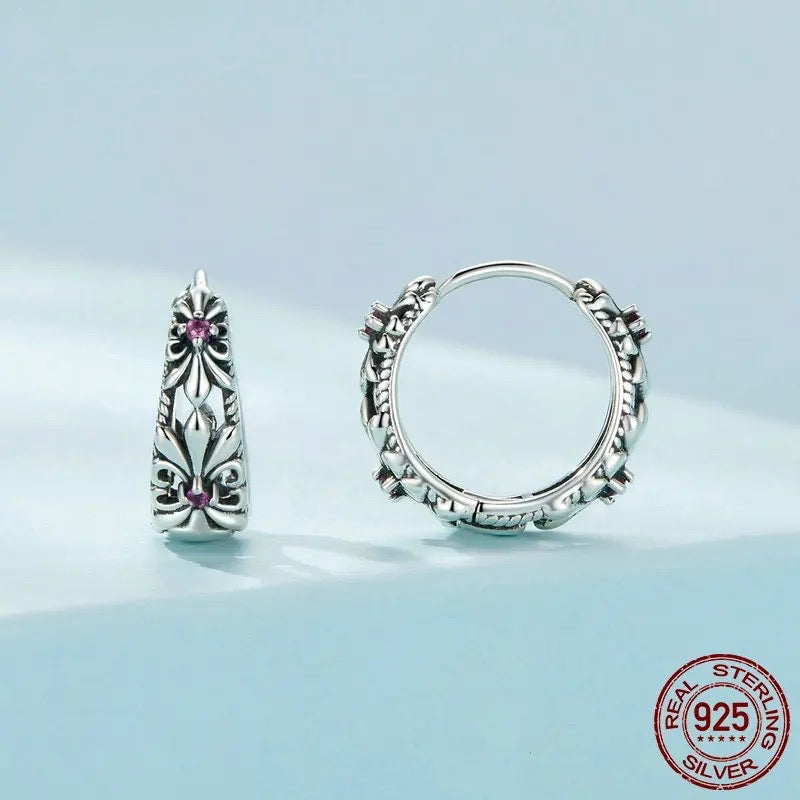 SHE JOY  Retro Iris Ring & Earrings