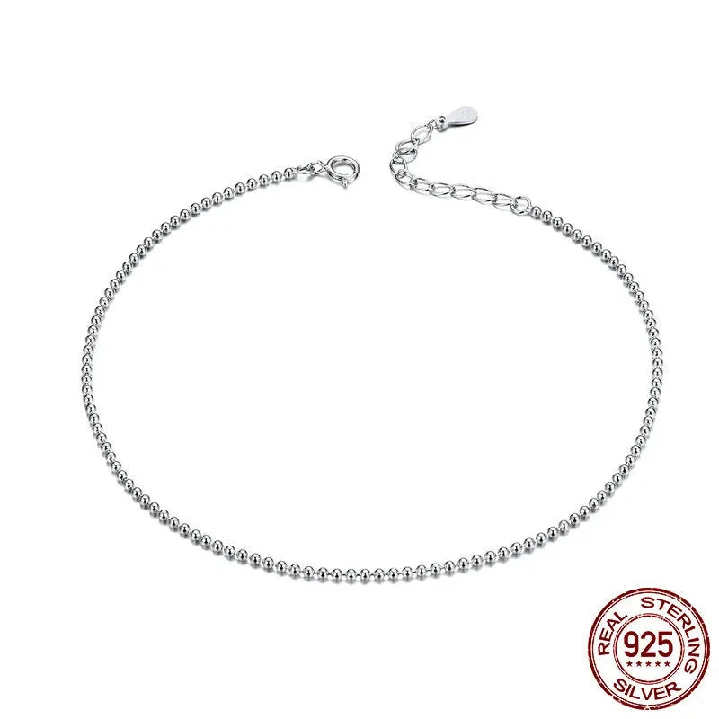 SHE JOY  925 Sterling Silver Bracelet for Foot