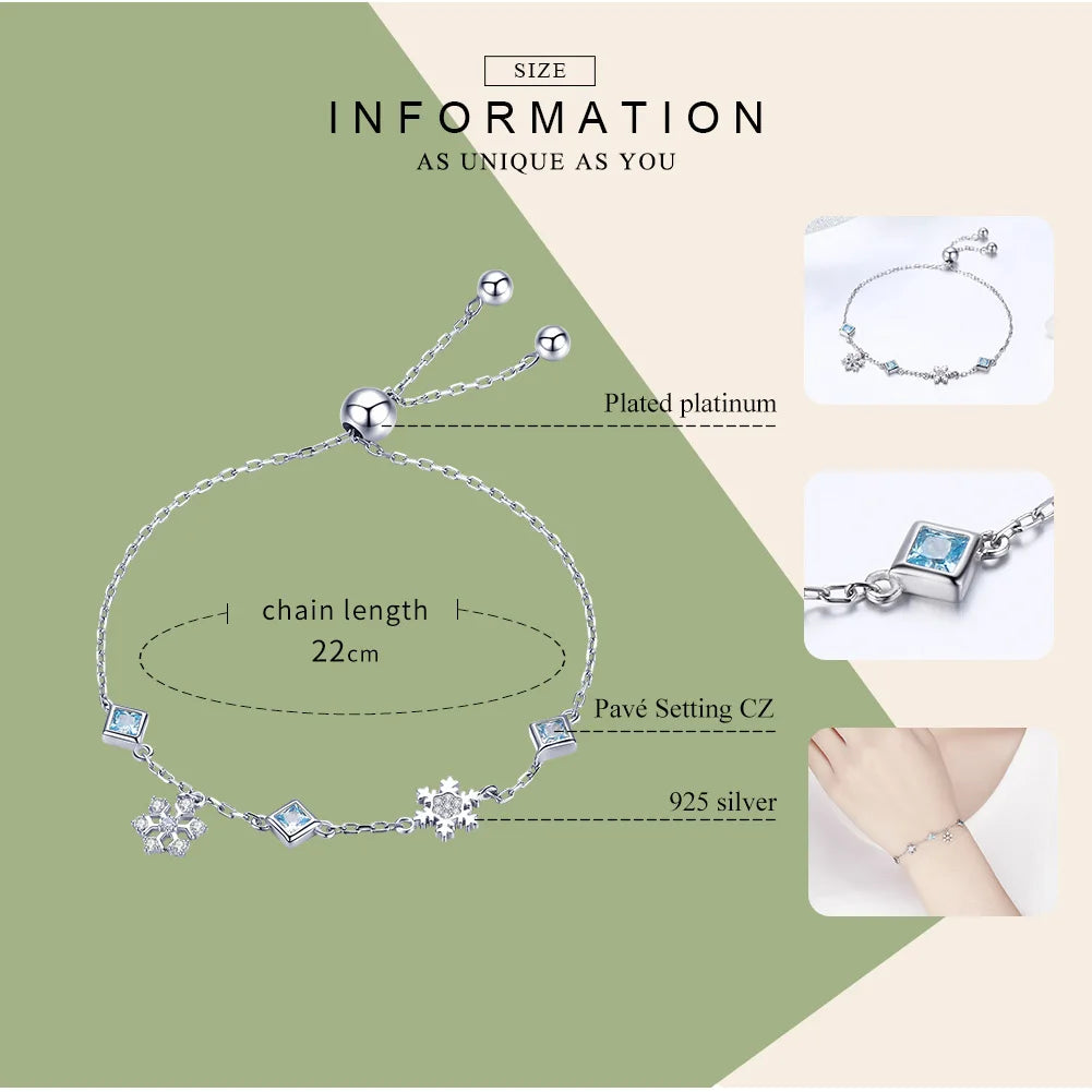 SHE JOY  snowflower chain Bracelet