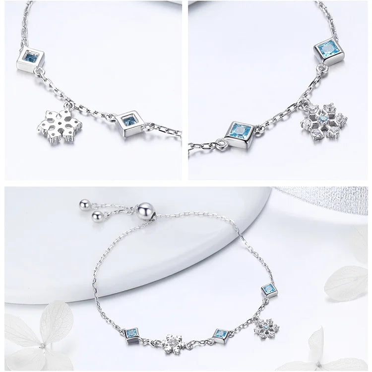 SHE JOY  snowflower chain Bracelet