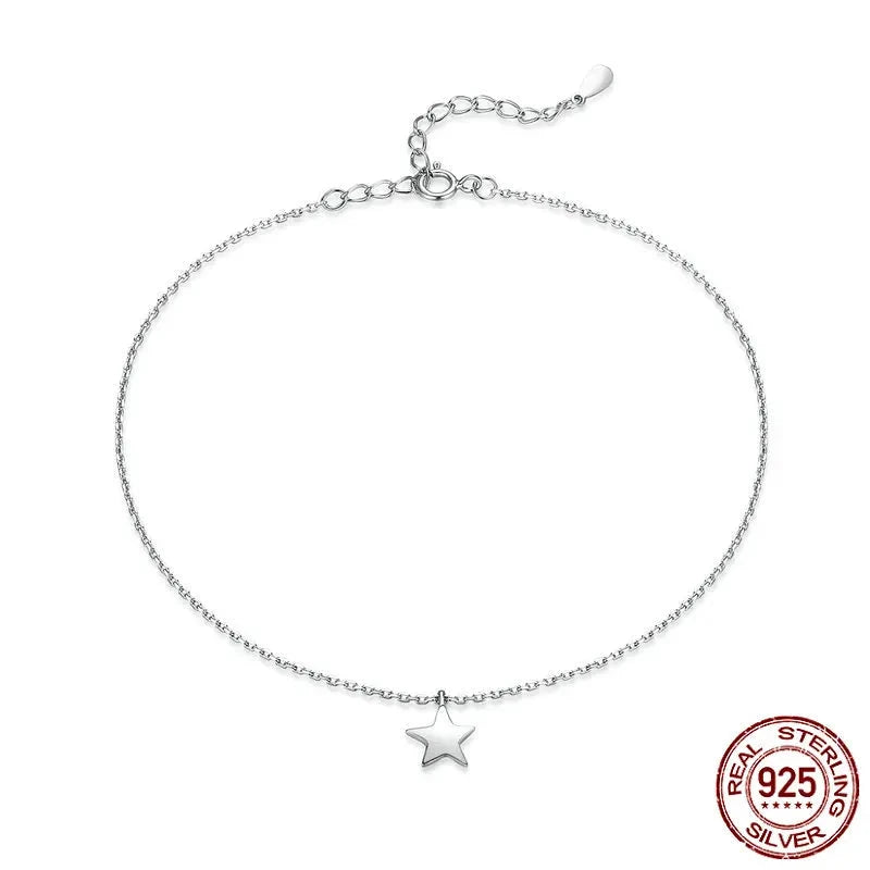 SHE JOY  925 Sterling Silver Bracelet for Foot