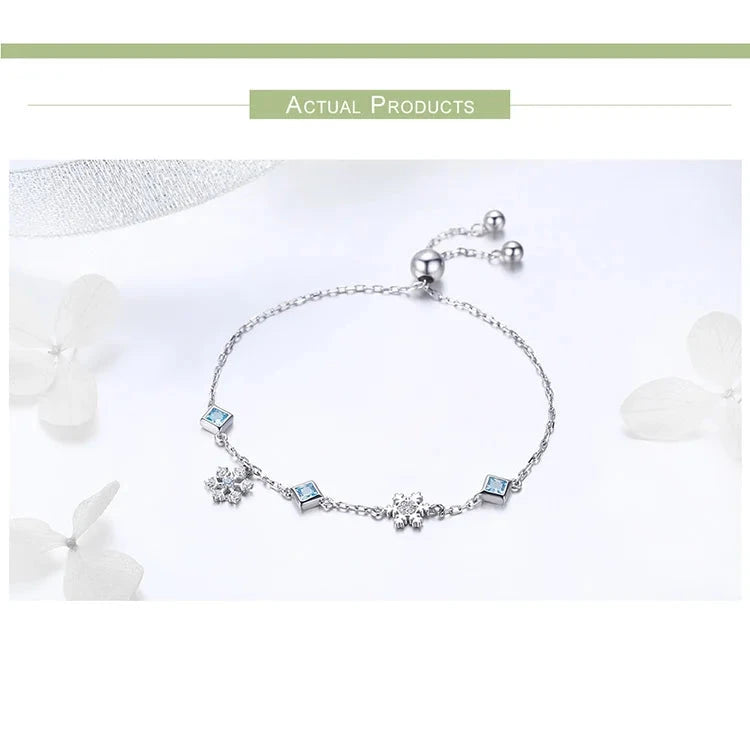 SHE JOY  snowflower chain Bracelet