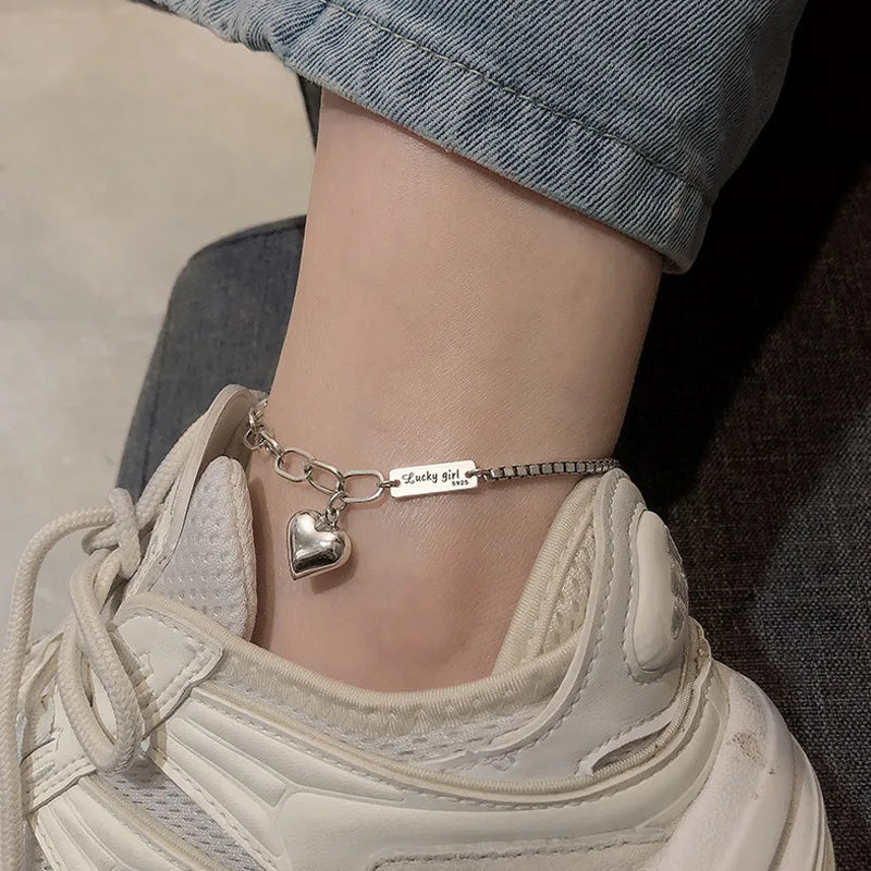 SHE JOY   Love Anklet Fashion Simple Charm