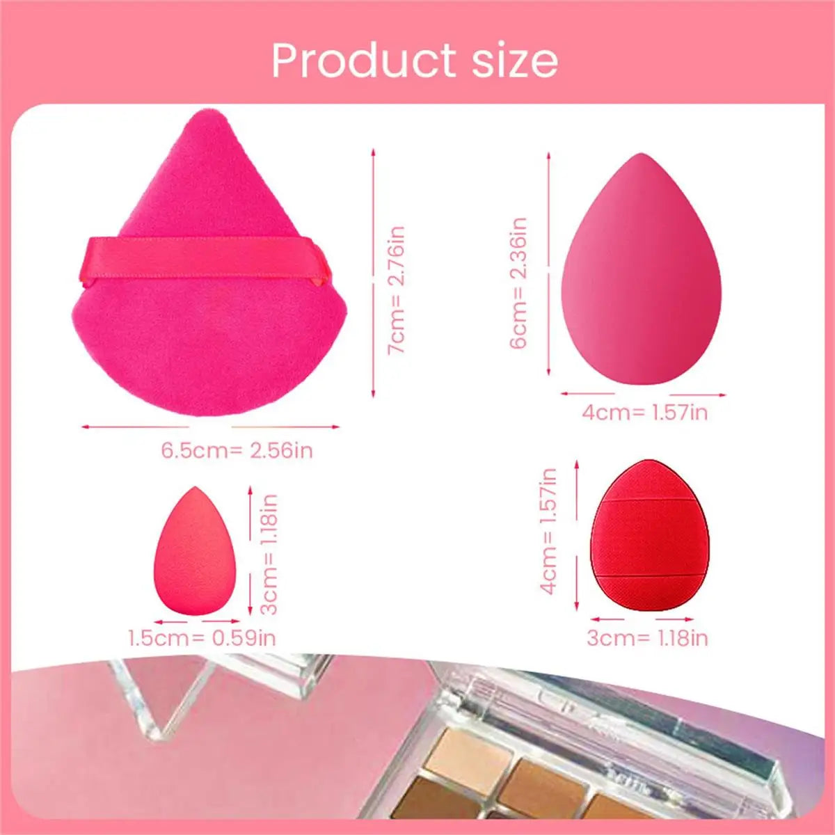 12Pcs Triangle Puff Giant Soft Eye/Base Makeup Egg