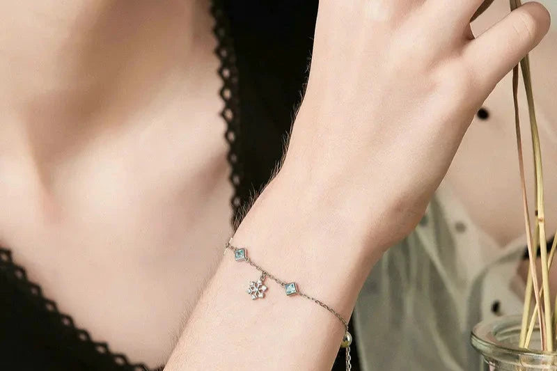 SHE JOY  snowflower chain Bracelet