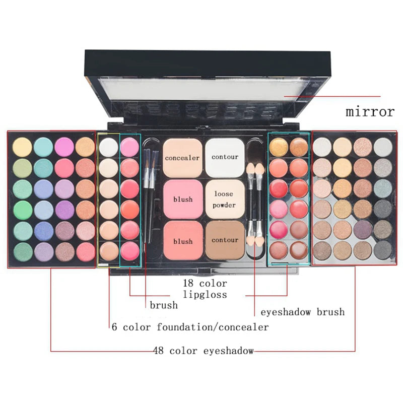 40/74/78 Colors Glitter Eyeshadow Palette Matte Waterproof