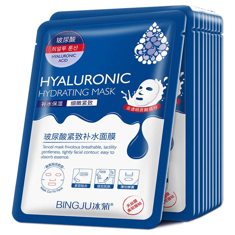 20pcs Hyaluronic Acid Collagen Face Mask skincare Moisturizing