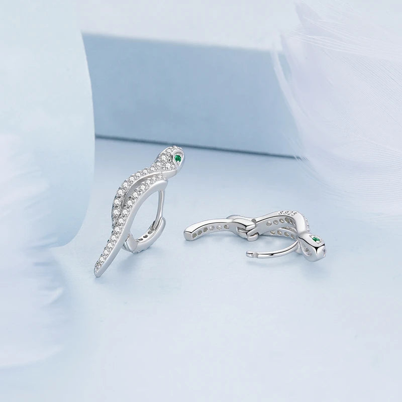 SHE JOY   Zircon Snake Earrings Ring Necklace