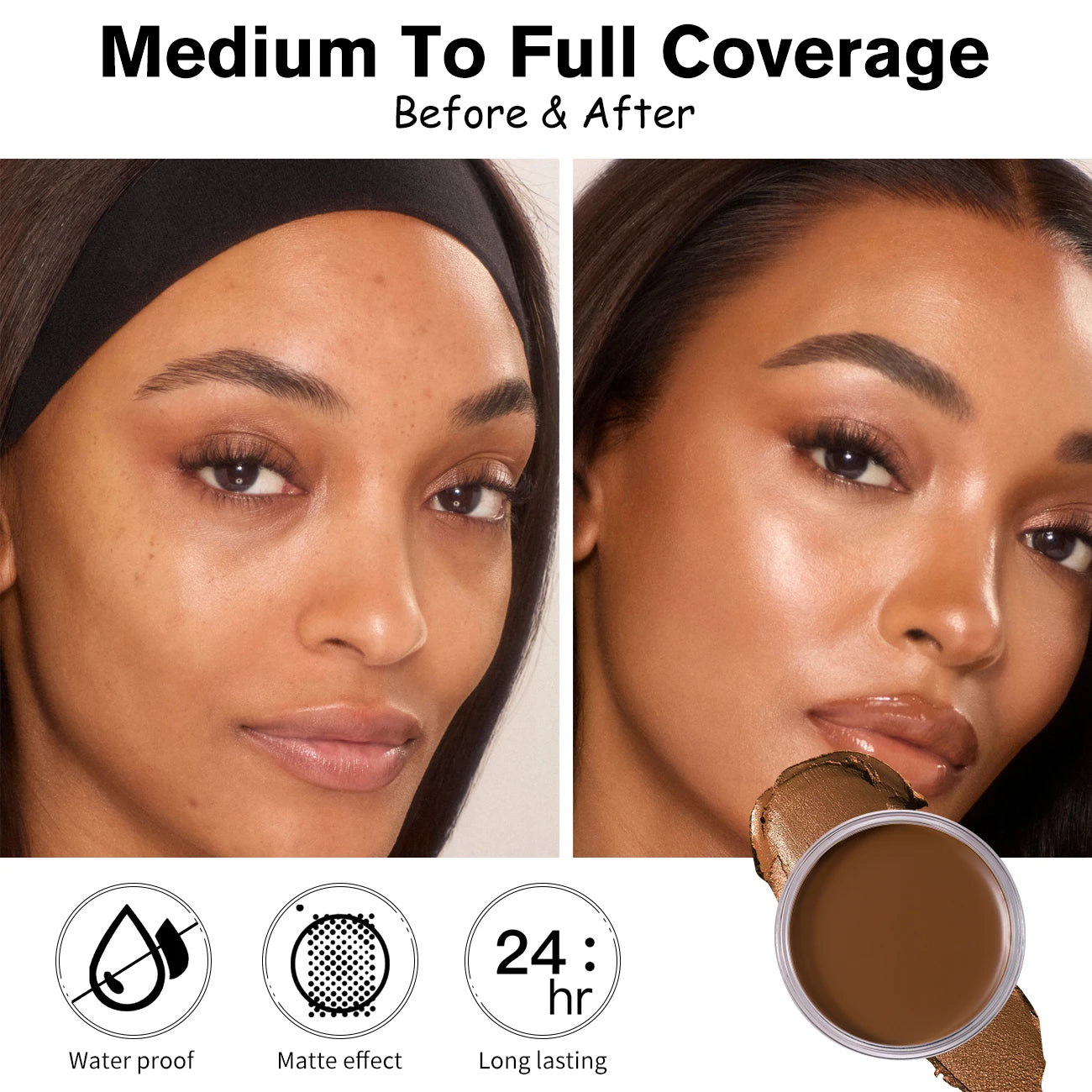 Amazing Waterproof Foundation For Dark Skin, Bronzer